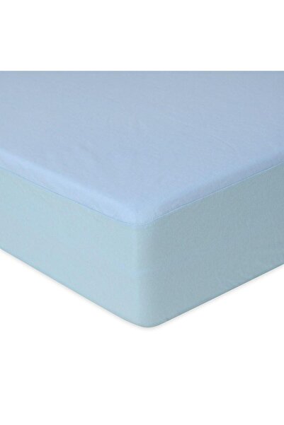 Matex Cearșaf de pat din jerseu cu elastic 90/100x190/200x30 Albastru