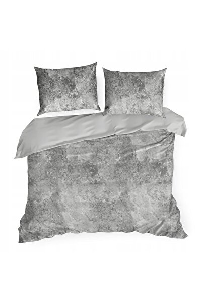 Eurofirany Lenjerie de pat din satin 160x200 Marmurek gri/cenușiu
