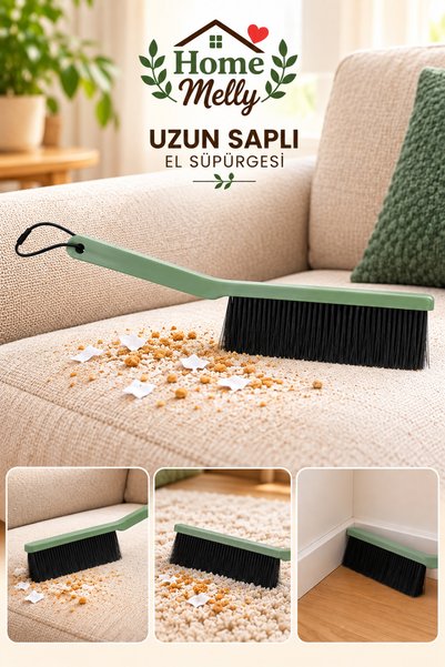 btm home 1 Adet Uzun Saplı El Süpürgesi Temizlik Fırçası Çok Amaçlı Yumuşak U...