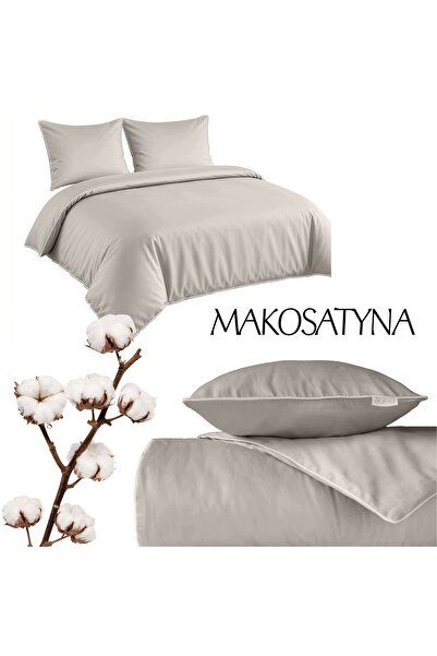Detexpol Lenjerie de pat pură din bumbac macosatine 220x200 Bej Premium