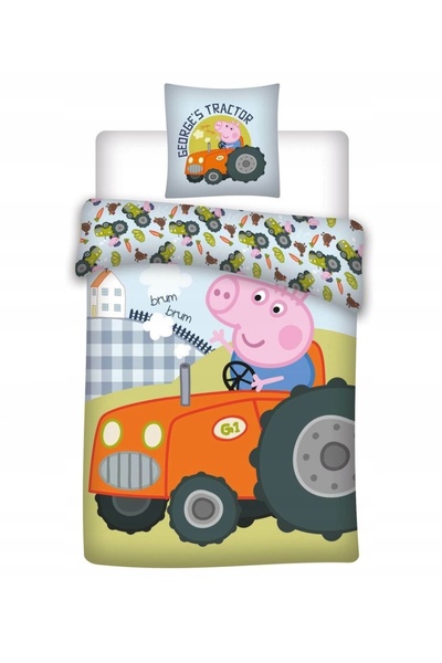 Aptex Set pătuț 100x135 Plapumă + Lenjerie de pat Peppa Pig Desen animat