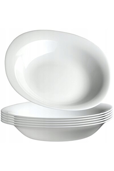 KADAX SET 6 farfurii de masă adânci, albe, 23cm