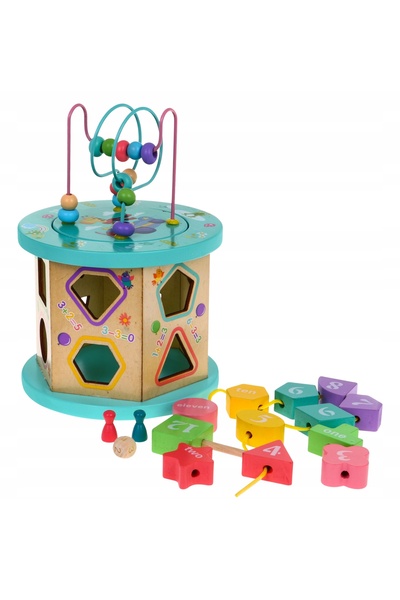 Jokomisiada Puzzle educativ din lemn 4 în 1 pentru copii