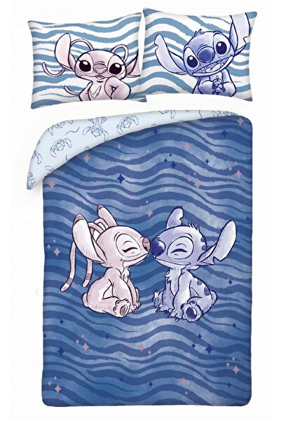 Halantex Lenjerie de pat bumbac 140x200 Lilo și Stitch Albastru tineret