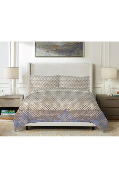 Matex Lenjerie de pat din satin 160x200 EXCLUSIVE cu model geometric în tonur...