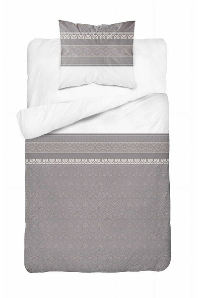 Detexpol Lenjerie de pat din satin 140x200 Bej Ornamentat