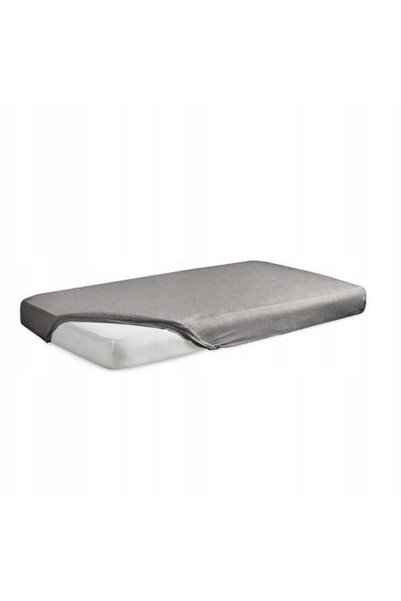 Matex Cearșaf de pat din satin cu elastic AUR 180/190x190/200x25 Gri