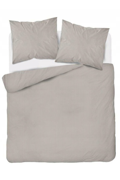Detexpol Lenjerie de pat din satin 180x200 Uni și cu dungi Premium Bej