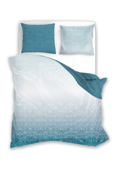 Faro Lenjerie de pat din satin 220x200 Milagro Ornament turcoaz