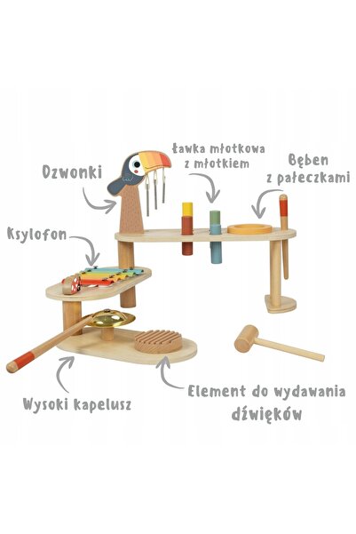 Tooky Toy Masă muzicală educativă -Tukan