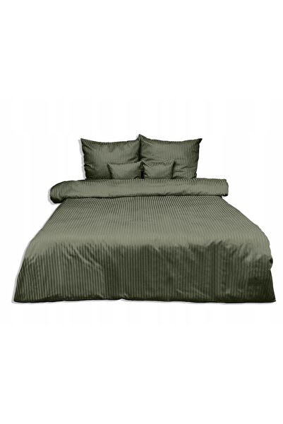 Matex Cearșaf de pat Adamaschek 220x200 cu dungă de 1 cm Verde