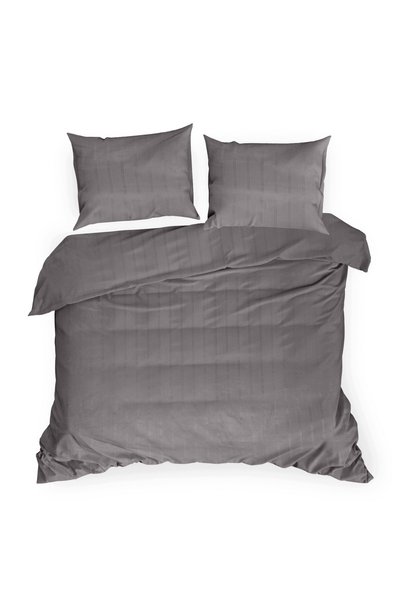 Eurofirany Lenjerie de pat din satin Adamaszek 140x200 Uni cu dungă Verona Pr...