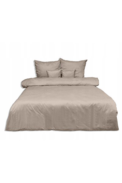 Matex Cearșaf de pat Adamasakh 160x200 cu dungă de 1 cm, bej