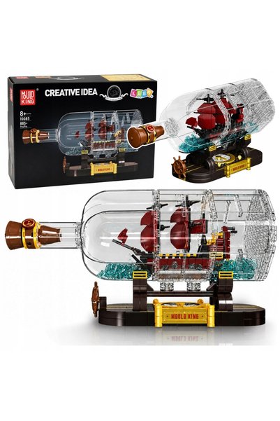 LeanToys Set de blocuri de construcție navă în sticlă