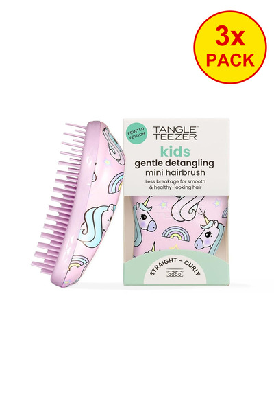 Tangle Teezer 3 броя Оригинални малки четки за коса – За мокра и суха коса – ...