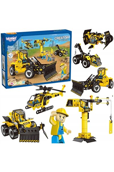 woopie Set de blocuri de construcție vehicule de construcții