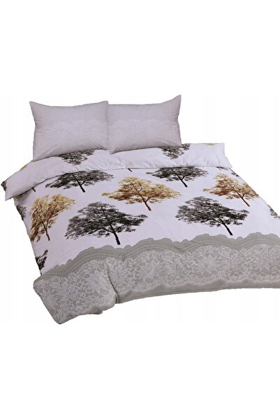 Matex Lenjerie de pat din bumbac satinat ranforat 160x200 Gri-auriu cu model ...