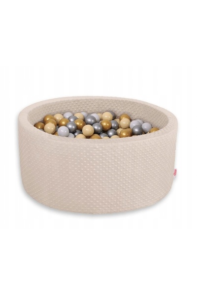 Bobono Piscină gonflabilă minky, înălțime 40 cm, cu 200 de mingi - bej