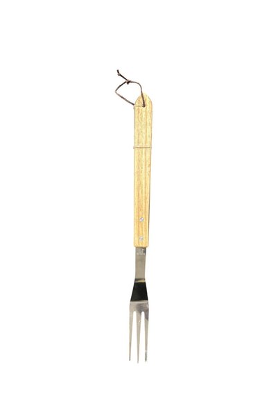unbranded Furculiță Grătar Inox cu Mâner din Lemn – Pentru BBQ, Rezistentă la...
