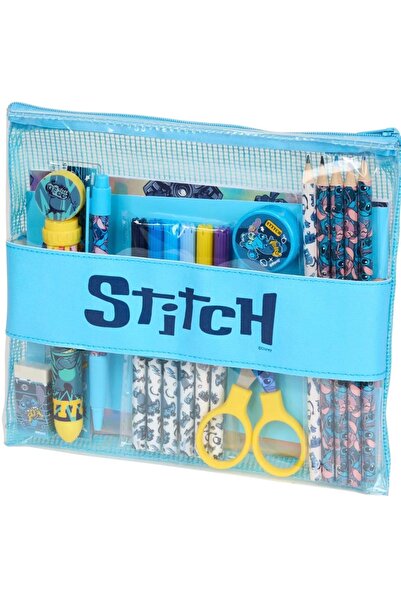 Generic Brand Set rechizite școlare Stitch pentru copii, penar transparent cu...