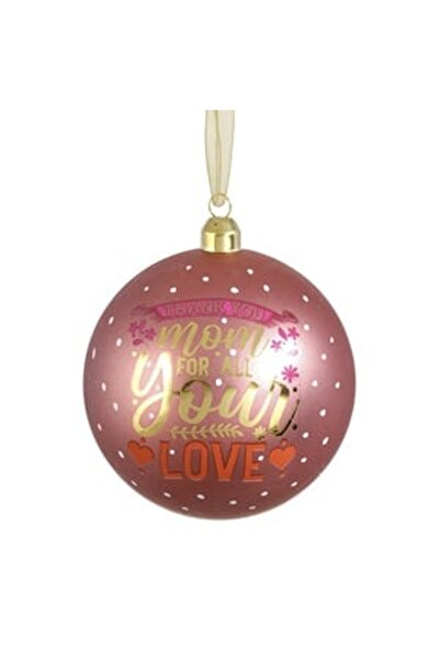 DD SHOP Glob de Craciun Roz Dublu cu Mesaj ”Best Mom in the World” Ø10cm