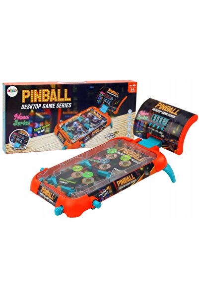 LeanToys Joc de pinball, Joc de îndemânare, Lumini LED, Sunete, Tablou de sco...