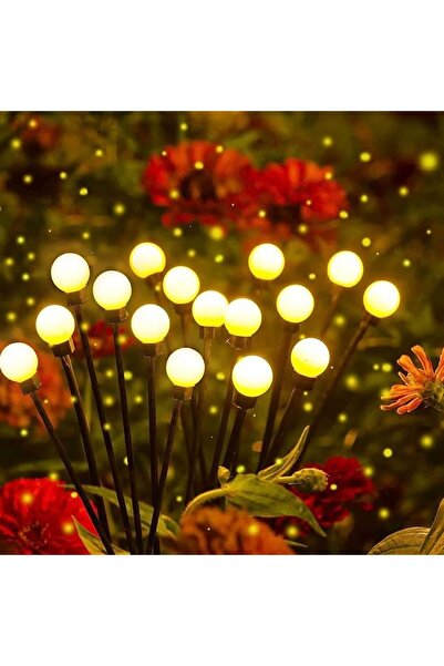 Arabest 2Pack Solar Garden Lights, 24LED Outdoor Pathway Lights with Firefly ...