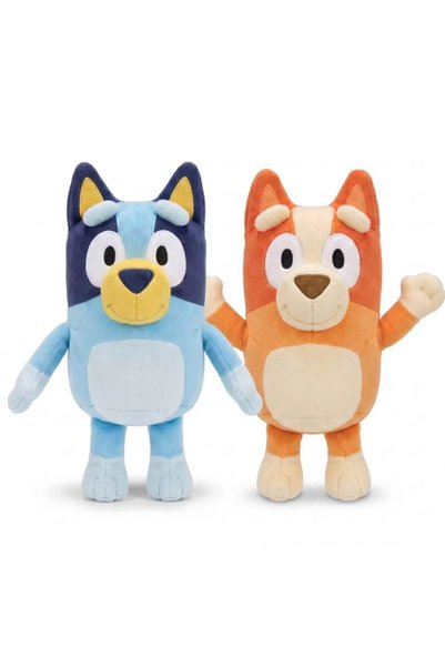 OEM Set de jucării de pluș Bluey și Bingo, 28 cm, Personaje Bluey, Pluș moale...
