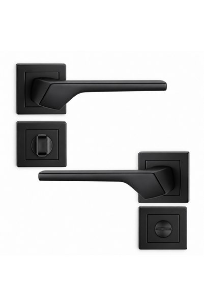 HOBİDABİ Model de anvelopă, insignă pătrată neagră, mâner ușă WC, 1 set (2 bu...
