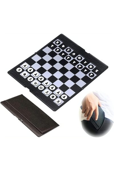 X SPRING مجموعة شطرنج محمولة، مقاس 20×17×0.7 سم، مجموعة شطرنج مغناطيسية قابلة...