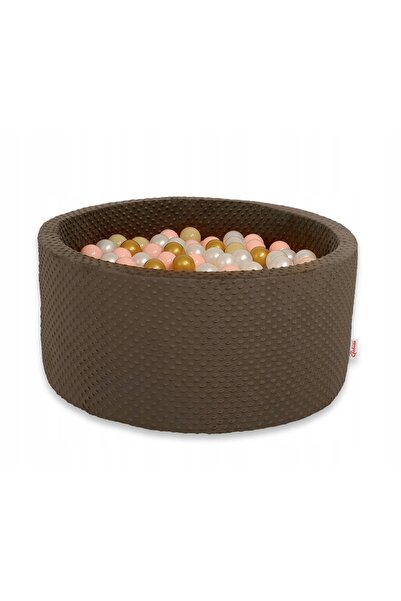 Bobono Piscină gonflabilă minky, înălțime 40 cm, cu 200 de mingi - ciocolatiu