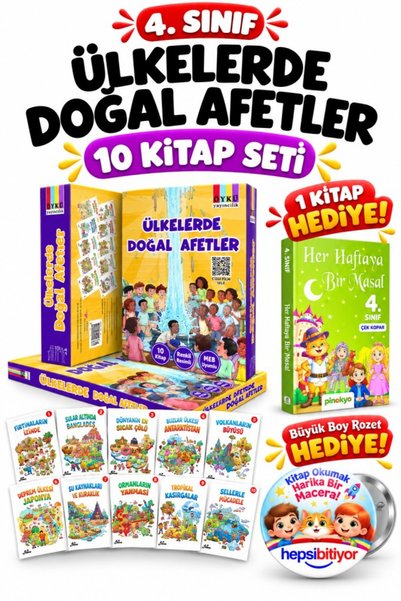 Öykü Yayıncılık Öykü 4. Sınıf Ülkelerde Doğal Afetler Hikâye Seti 10 Kitap