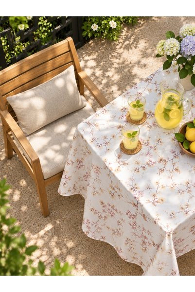 Novaurè Berny Patterned Pvc Tablecloth - Stain Resistant - Waterproof - Wipeable