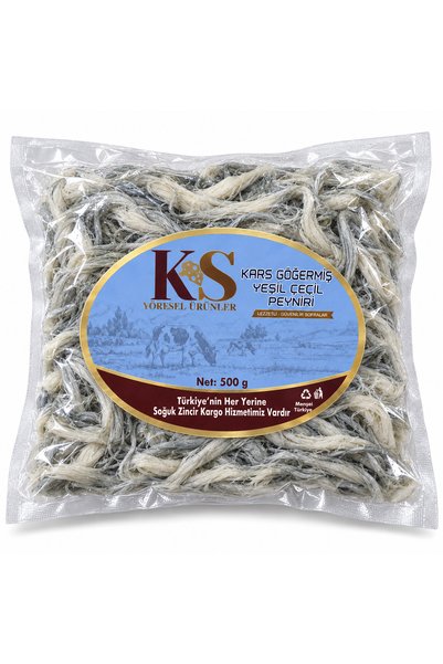 Karstan Sofraya Kars Göğermiş Yeşil Çeçil Peyniri (Küflü Çeçil) - 500 gr