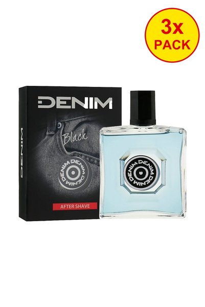 Denim 3x Πακέτο Μαύρη Λοσιόν για μετά το ξύρισμα, 100 ml