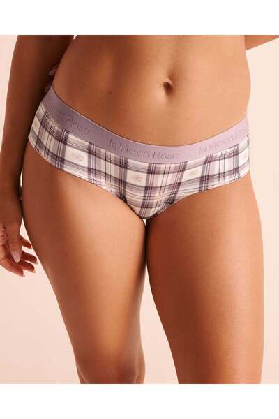 La Vie en Rose Cotton and Logo Elastic Band Hiphugger Panty