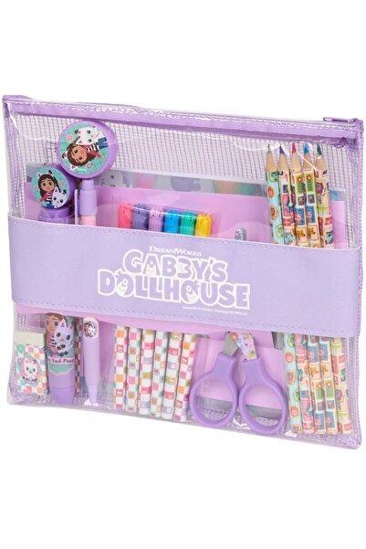 Generic Brand Set rechizite școlare Gabby's Dollhouse pentru copii, penar tra...