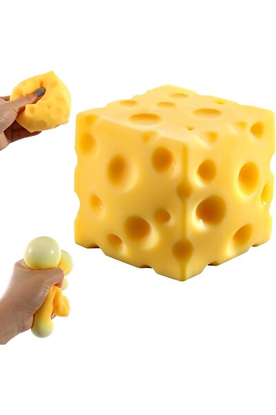 TERRIFI Cheese Squishy Toy, 7 cm Slow Rising Stress Relief Squeeze Fidget Toy...