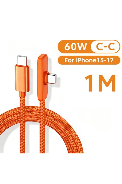 Choice كابل USB إلى Type C بطول 1 متر وقدرة 100 واط للشحن السريع 90 واط - لون...