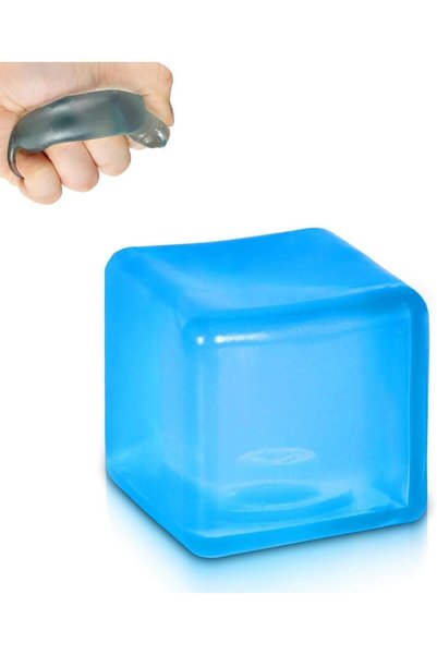 Generic Ice Cube Stress Ball, Medium Cube 5cm(1.98") Fidget Toys, Blue Ice Cu...