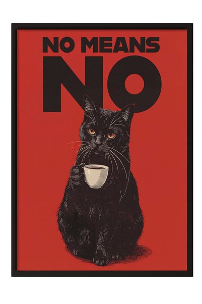 Postifull Плакат „No Means No“ – Картина с черна рамка № 160473