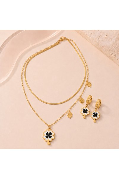 BLOOMY Black Clover Elegance Jewelry Set