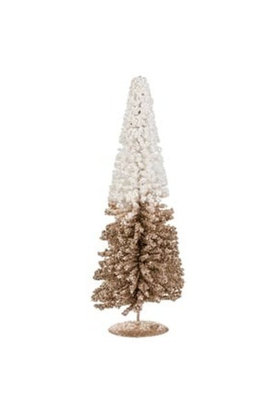 OEM Decoratiune de Craciun Brad Con Zapada Bej cu Glitter 40cm