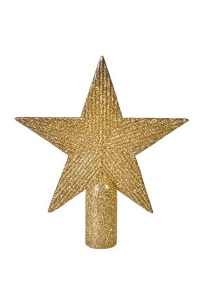 OEM Christmas Tree Topper Gold Star with Glitter 15cm