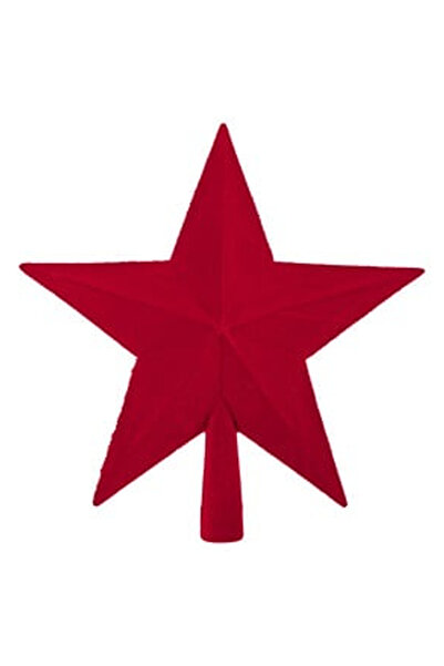 OEM Christmas Tree Top Red Velvet Star 23cm