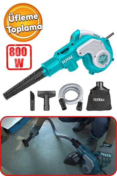 TOTAL Üfleme Makinası 800 W Bahçe Yaprak Temizleme Süpürme TB2066 Elektrikli Üfleyici Toplayıcı - PH