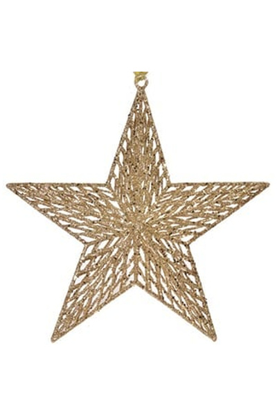 OEM Ornament Brad de Craciun Stea Bej Glitter 28cm