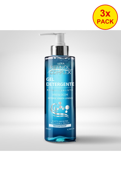 Retinol Complex Pachet de 3x Gel de curățare facială delicat - 200 ml