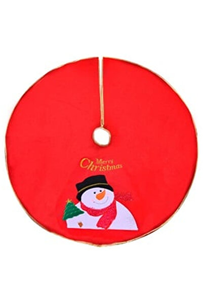 OEM Covoras Fusta pentru Brad de Craciun Rosie Om de Zapada "Merry Christmas"...