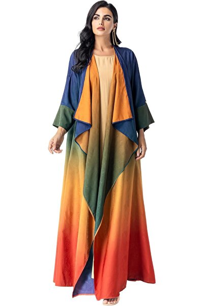 Generic Open Abaya Long Sleeve Modest Cover Up | Elegant Muslim Attire for Ca...